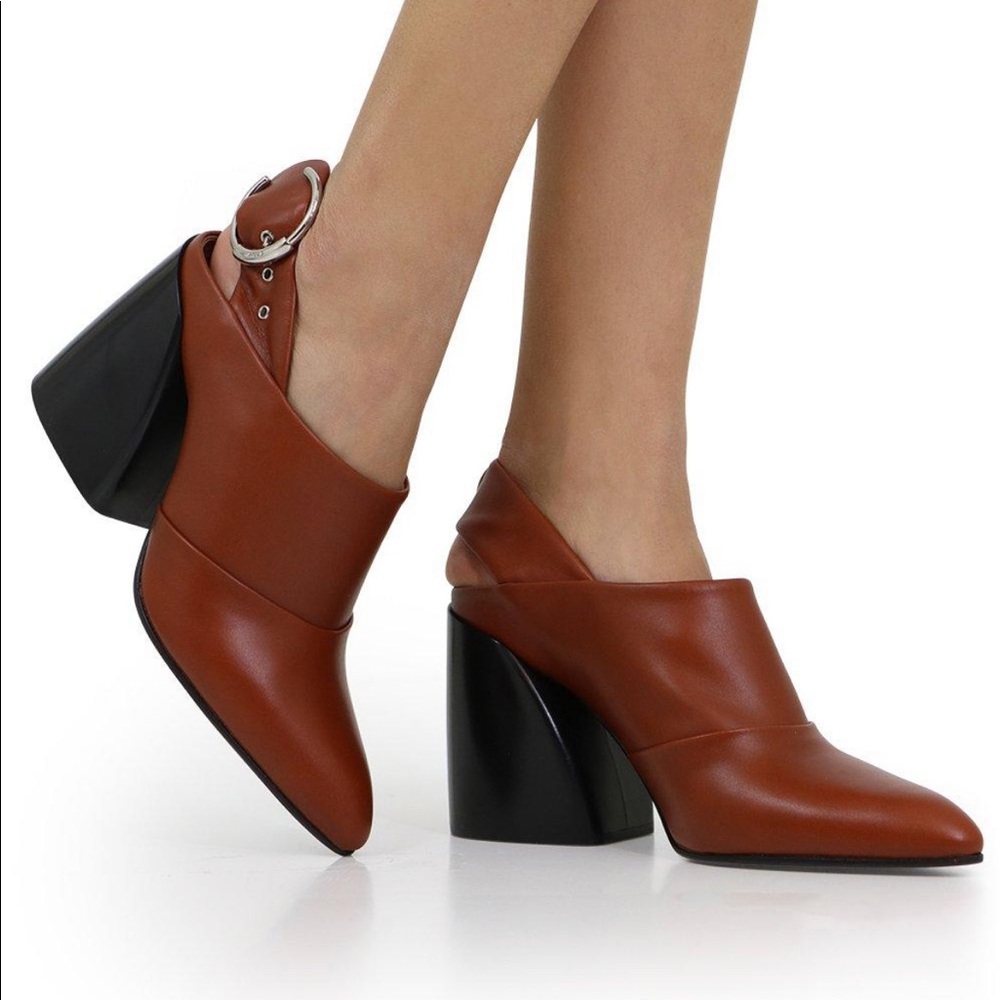 Chloe Wave Slingback Mule in Sepia Brown